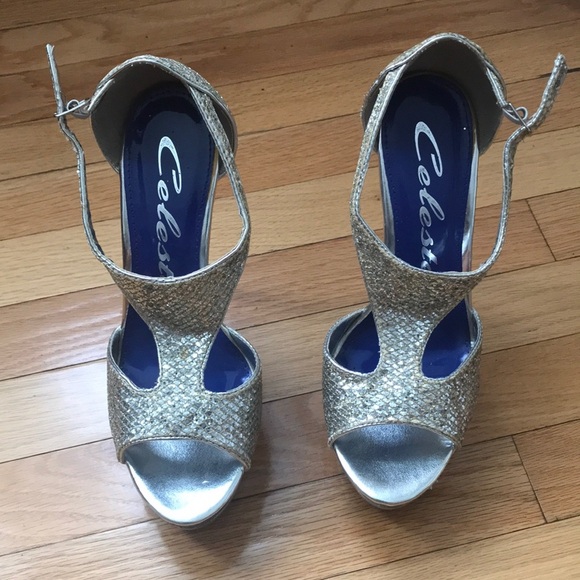 Rhinestone glitter heels - Picture 1 of 7